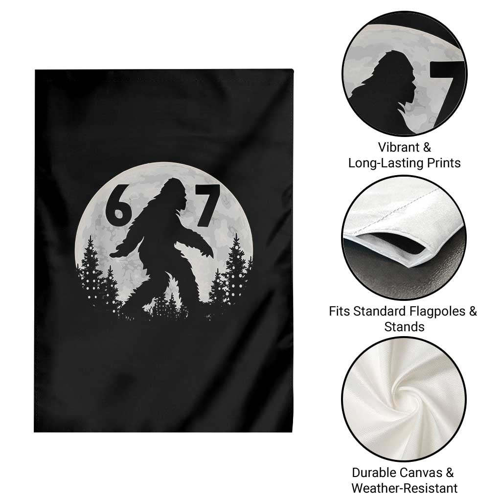 Funny Bigfoot 67 Night Stroll Moon Sasquatch Garden Flag - Wonder Print Shop