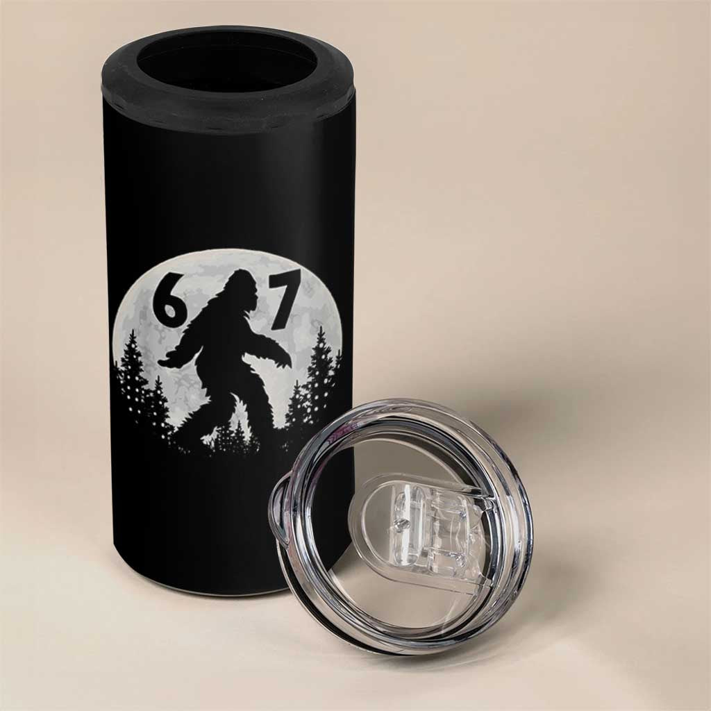 Funny Bigfoot 67 Night Stroll Moon Sasquatch 4 in 1 Can Cooler Tumbler - Wonder Print Shop
