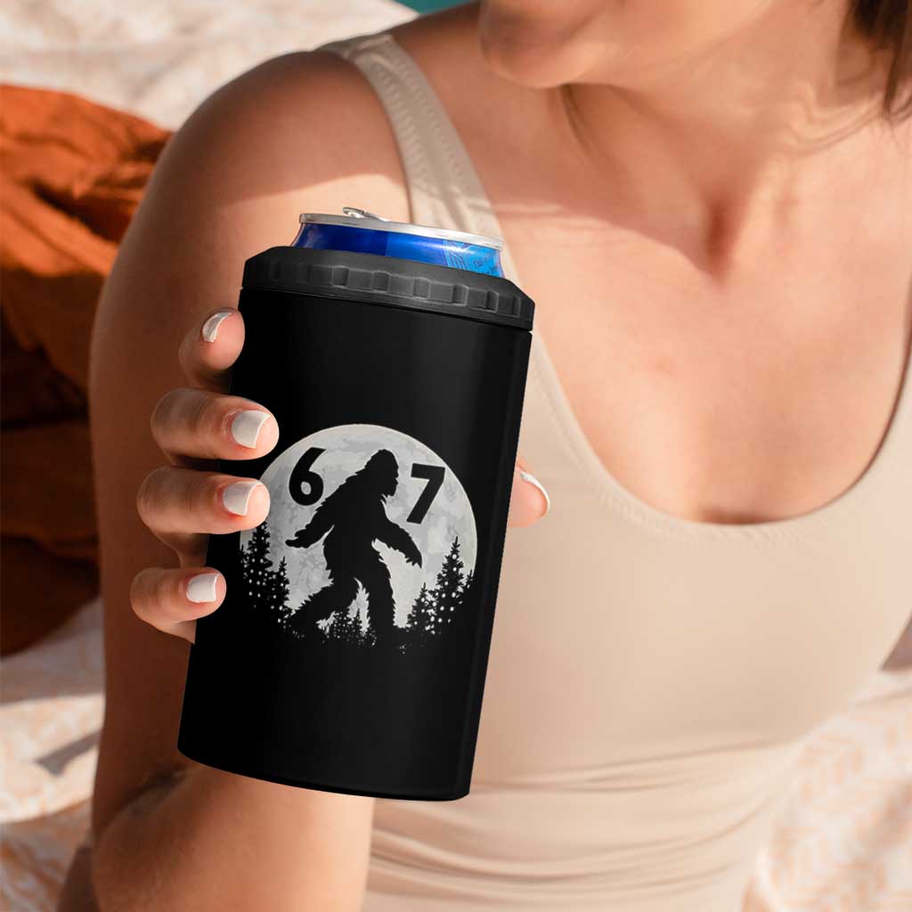 Funny Bigfoot 67 Night Stroll Moon Sasquatch 4 in 1 Can Cooler Tumbler - Wonder Print Shop