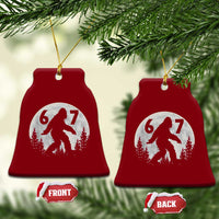 Funny Bigfoot 67 Night Stroll Moon Sasquatch Ceramic Ornament - Wonder Print Shop