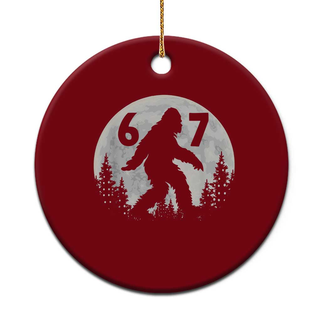 Funny Bigfoot 67 Night Stroll Moon Sasquatch Ceramic Ornament - Wonder Print Shop