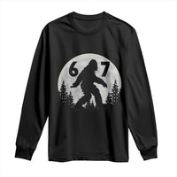 Funny Bigfoot 67 Night Stroll Moon Sasquatch Long Sleeve Shirt - Wonder Print Shop