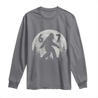 Funny Bigfoot 67 Night Stroll Moon Sasquatch Long Sleeve Shirt - Wonder Print Shop