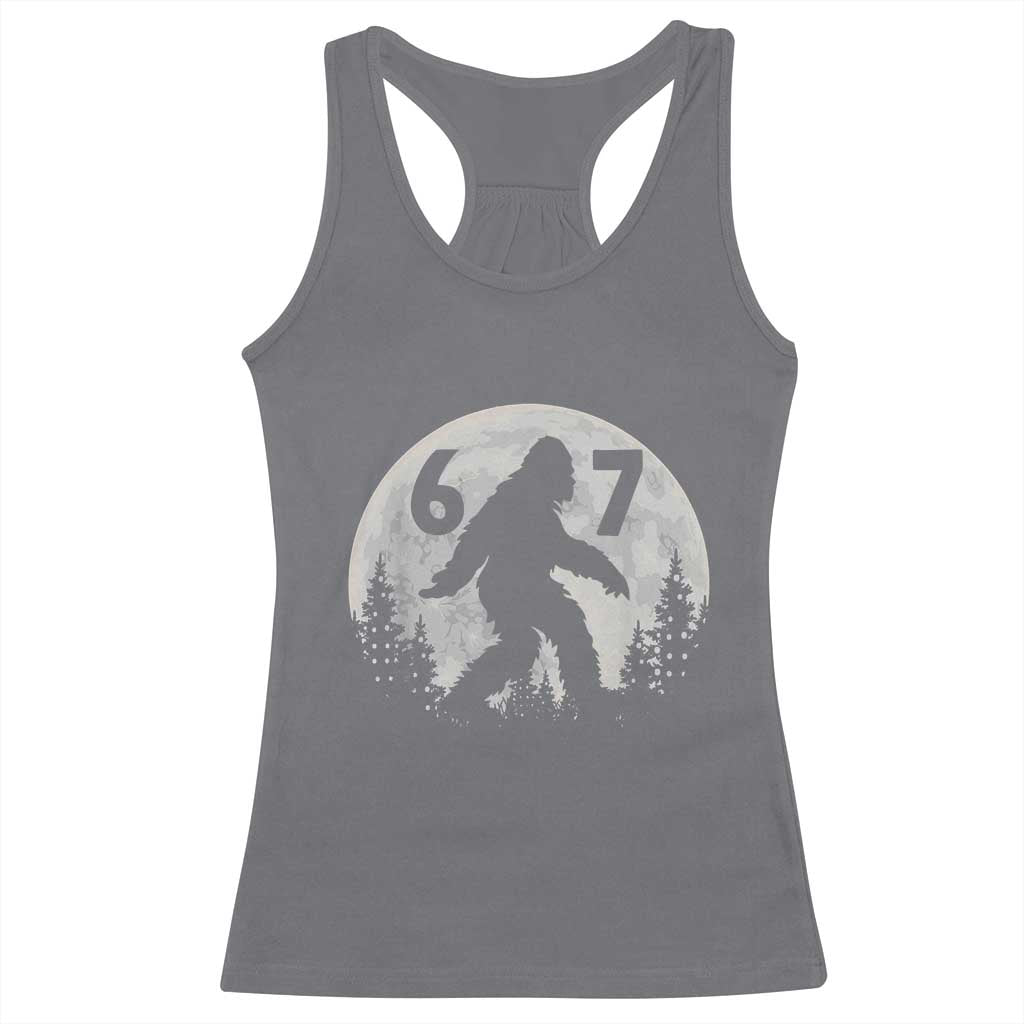 Funny Bigfoot 67 Night Stroll Moon Sasquatch Racerback Tank Top - Wonder Print Shop