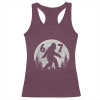 Funny Bigfoot 67 Night Stroll Moon Sasquatch Racerback Tank Top - Wonder Print Shop