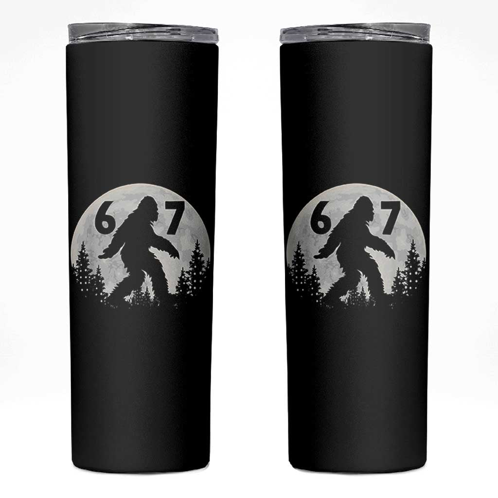 Funny Bigfoot 67 Night Stroll Moon Sasquatch Skinny Tumbler - Wonder Print Shop