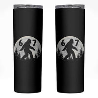 Funny Bigfoot 67 Night Stroll Moon Sasquatch Skinny Tumbler - Wonder Print Shop