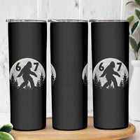 Funny Bigfoot 67 Night Stroll Moon Sasquatch Skinny Tumbler - Wonder Print Shop