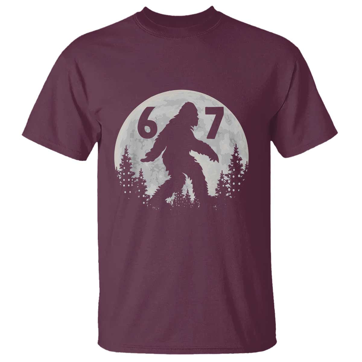 Funny Bigfoot 67 Night Stroll Moon Sasquatch T Shirt - Wonder Print Shop