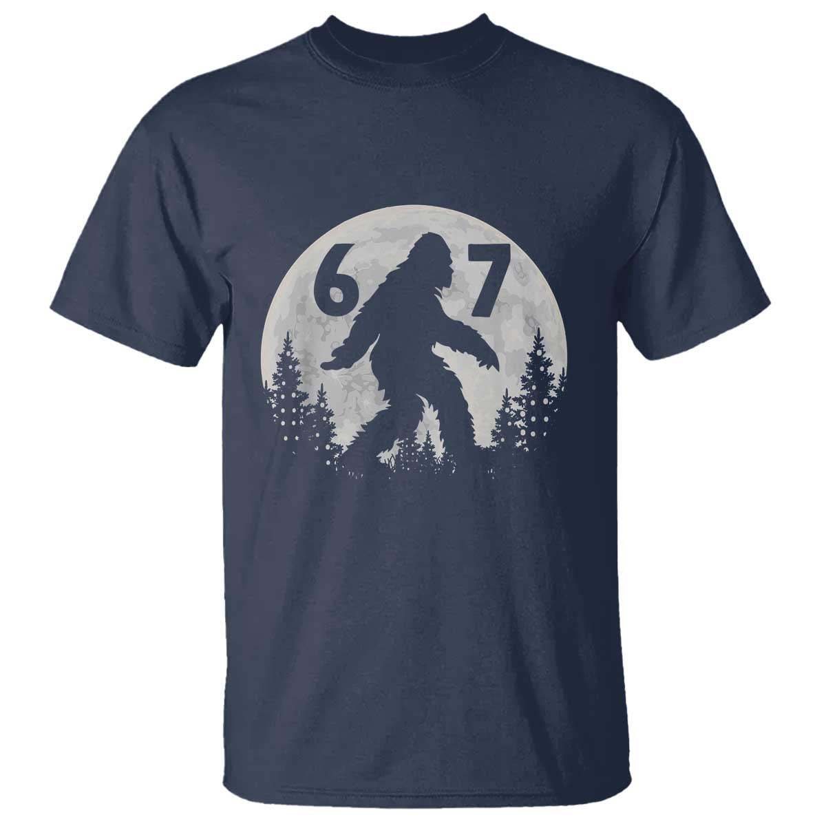 Funny Bigfoot 67 Night Stroll Moon Sasquatch T Shirt - Wonder Print Shop