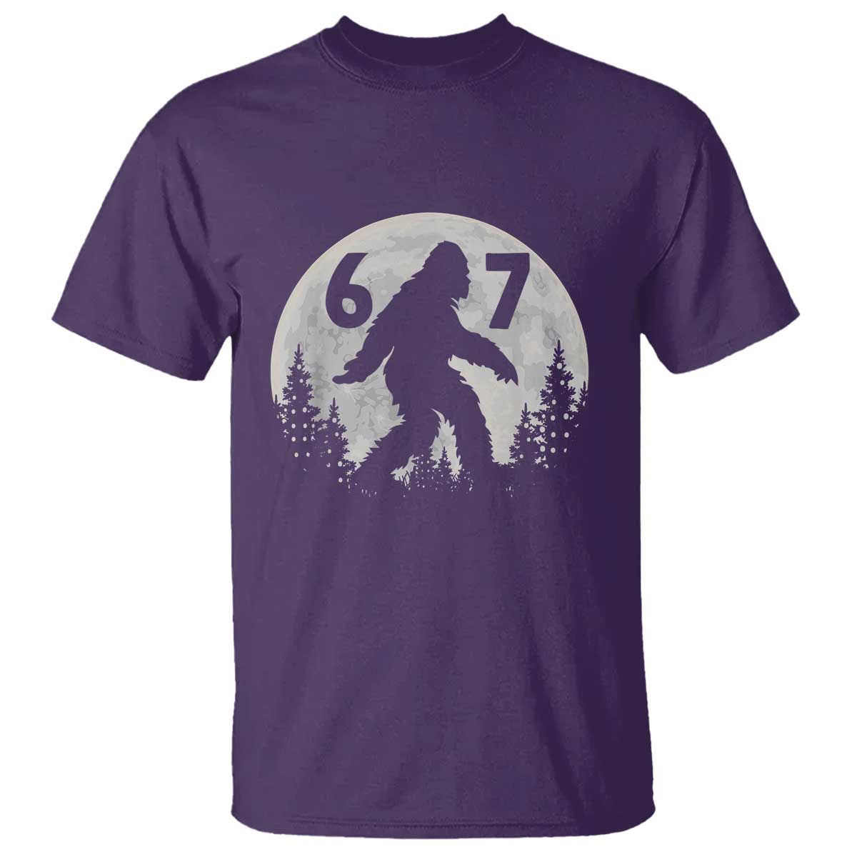 Funny Bigfoot 67 Night Stroll Moon Sasquatch T Shirt - Wonder Print Shop