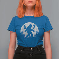 Funny Bigfoot 67 Night Stroll Moon Sasquatch T Shirt For Women - Wonder Print Shop