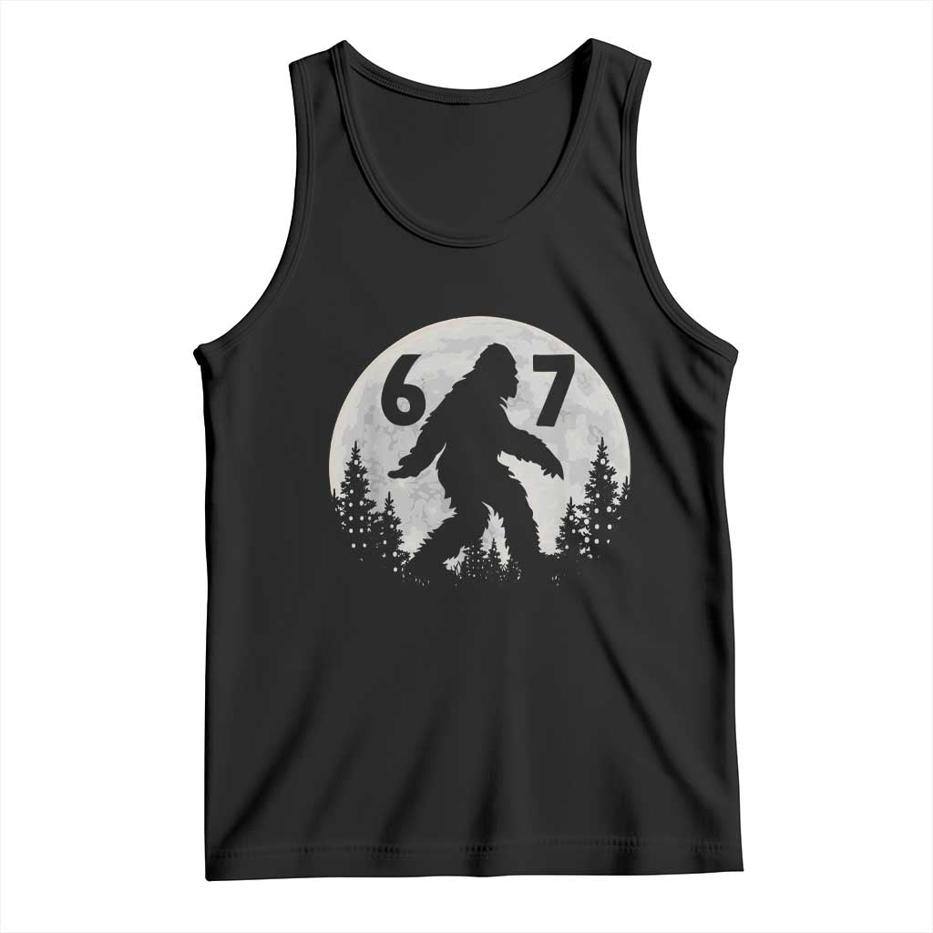 Funny Bigfoot 67 Night Stroll Moon Sasquatch Tank Top - Wonder Print Shop