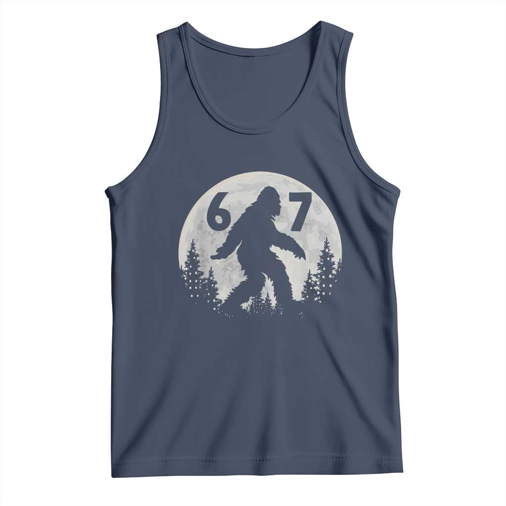 Funny Bigfoot 67 Night Stroll Moon Sasquatch Tank Top - Wonder Print Shop