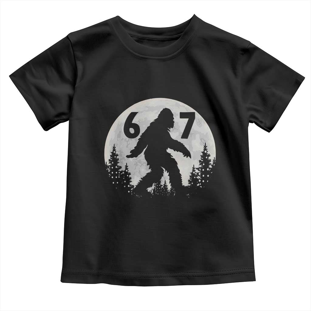 Funny Bigfoot 67 Night Stroll Moon Sasquatch Toddler T Shirt - Wonder Print Shop