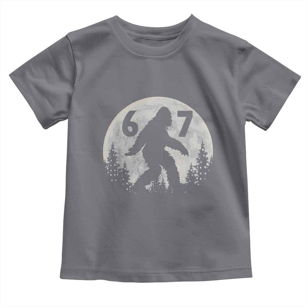 Funny Bigfoot 67 Night Stroll Moon Sasquatch Toddler T Shirt - Wonder Print Shop