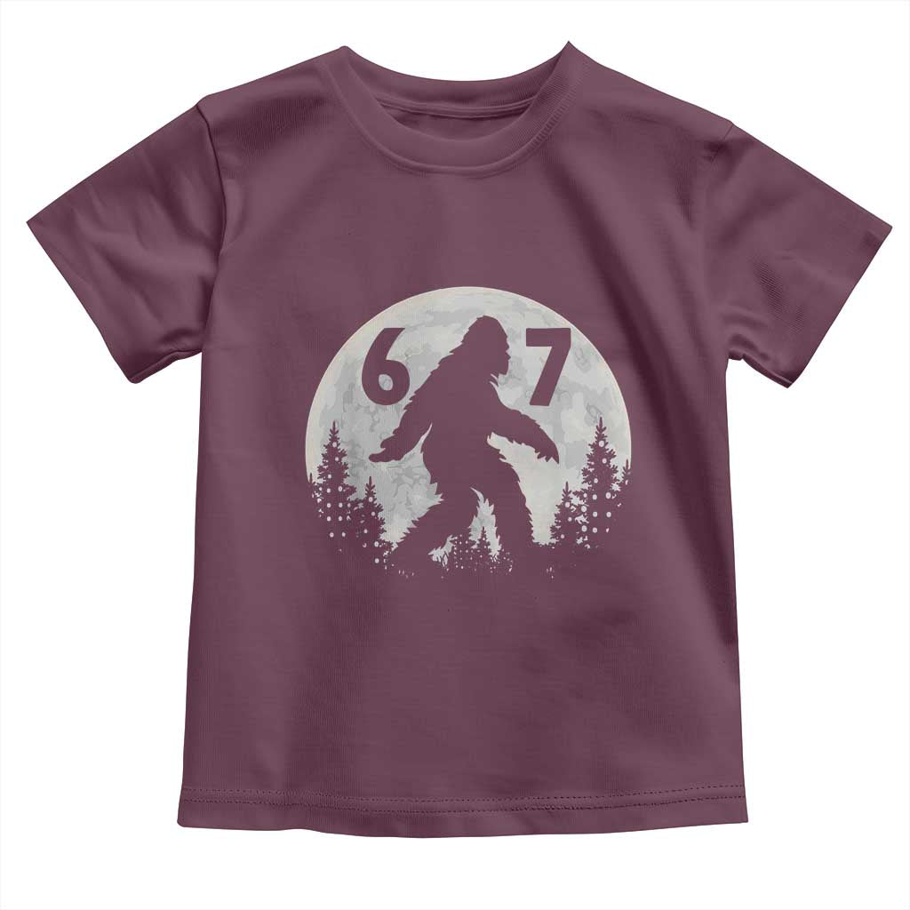 Funny Bigfoot 67 Night Stroll Moon Sasquatch Toddler T Shirt - Wonder Print Shop