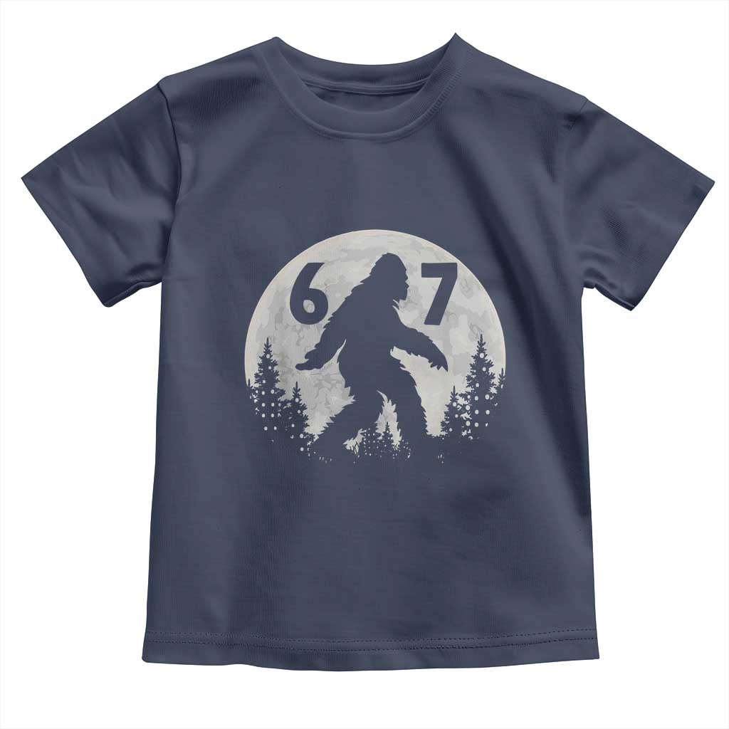 Funny Bigfoot 67 Night Stroll Moon Sasquatch Toddler T Shirt - Wonder Print Shop