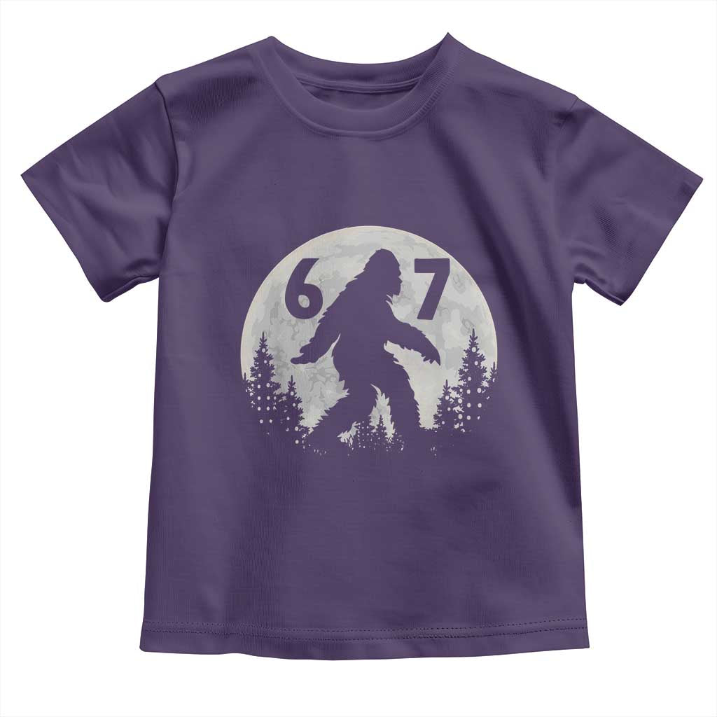 Funny Bigfoot 67 Night Stroll Moon Sasquatch Toddler T Shirt - Wonder Print Shop