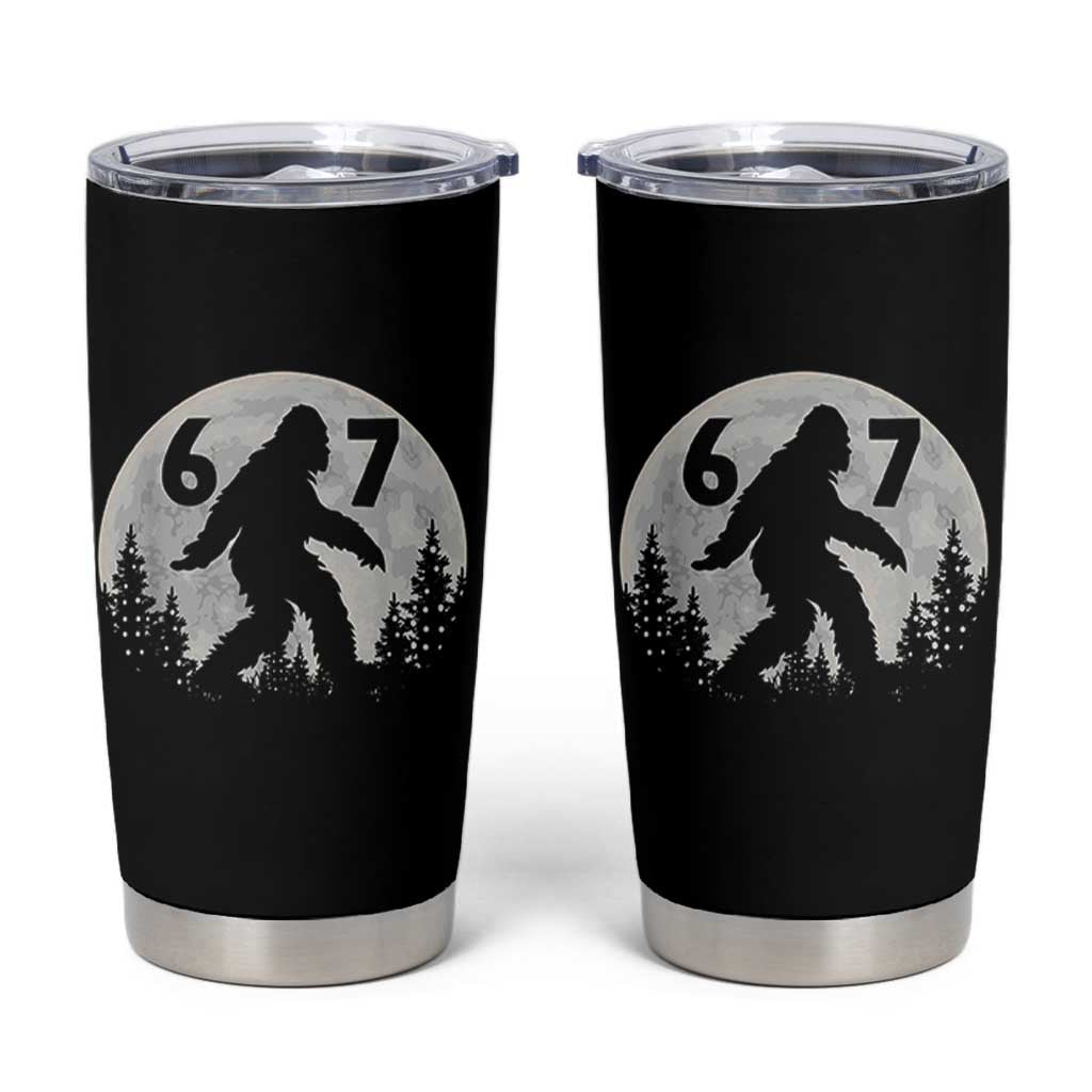 Funny Bigfoot 67 Night Stroll Moon Sasquatch Tumbler Cup - Wonder Print Shop