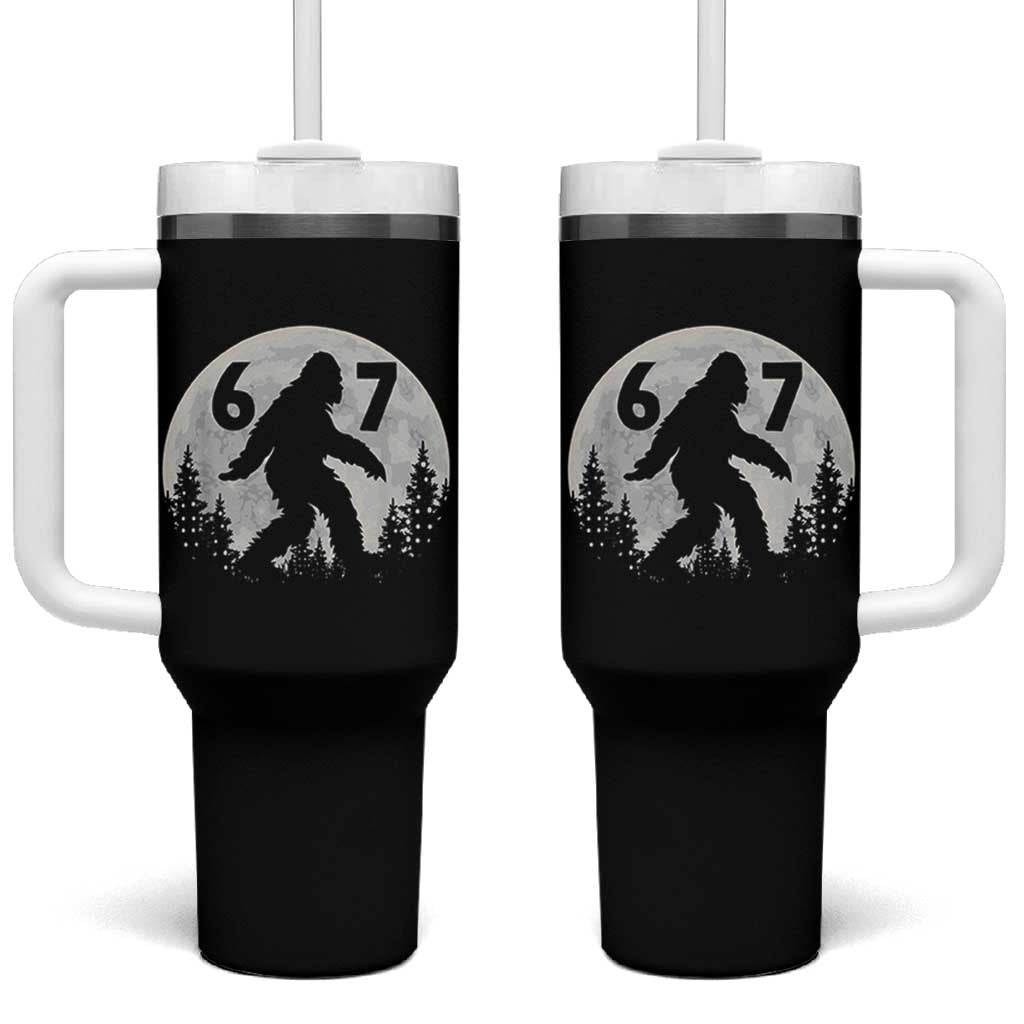 Funny Bigfoot 67 Night Stroll Moon Sasquatch Tumbler With Handle - Wonder Print Shop