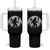 Funny Bigfoot 67 Night Stroll Moon Sasquatch Tumbler With Handle - Wonder Print Shop