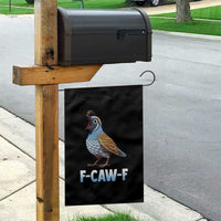 Funny F Caw F Quail Garden Flag Cartoon Quail Bird Poultry Humor - Wonder Print Shop