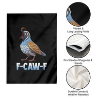 Funny F Caw F Quail Garden Flag Cartoon Quail Bird Poultry Humor - Wonder Print Shop
