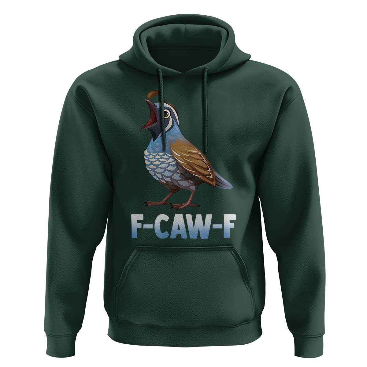 Funny F Caw F Quail Hoodie Cartoon Quail Bird Poultry Humor - Wonder Print Shop