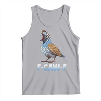 Funny F Caw F Quail Tank Top Cartoon Quail Bird Poultry Humor - Wonder Print Shop
