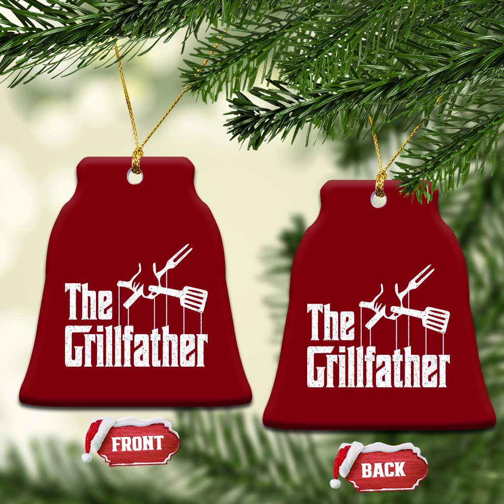 Funny BBQ Grilling Ceramic Ornament The Grillfather Vintage Father's Day - Wonder Print Shop