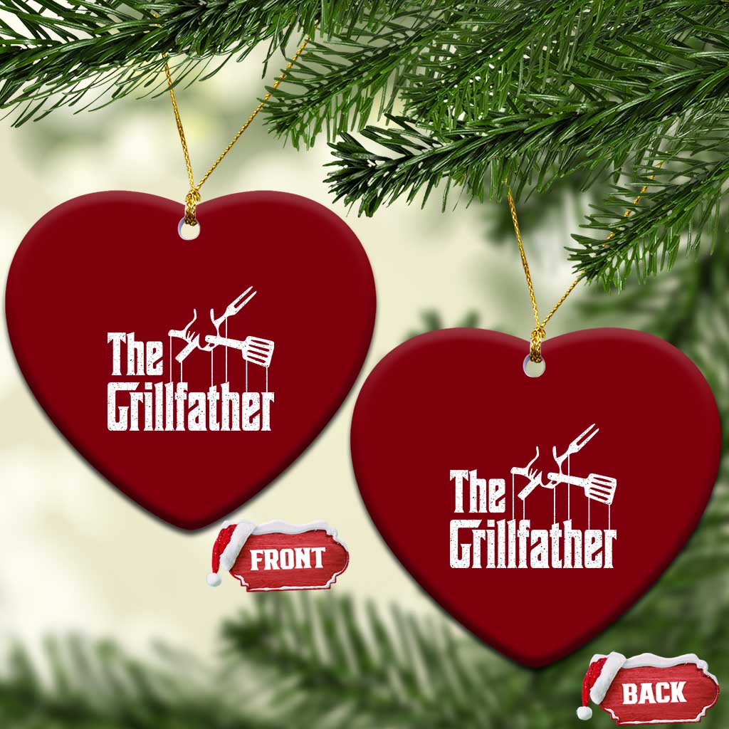 Funny BBQ Grilling Ceramic Ornament The Grillfather Vintage Father's Day - Wonder Print Shop