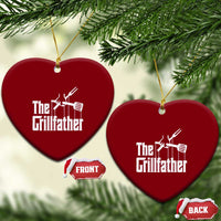 Funny BBQ Grilling Ceramic Ornament The Grillfather Vintage Father's Day - Wonder Print Shop