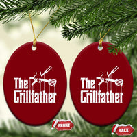 Funny BBQ Grilling Ceramic Ornament The Grillfather Vintage Father's Day - Wonder Print Shop