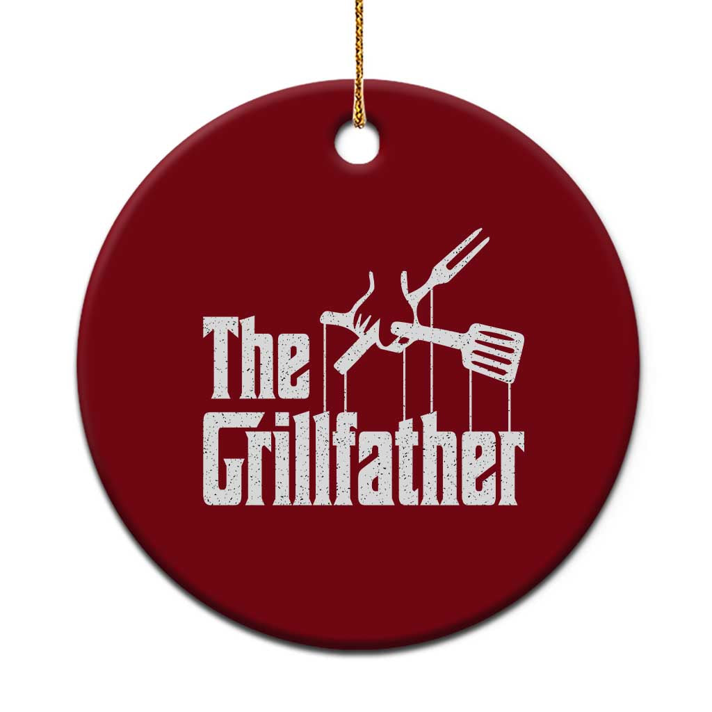 Funny BBQ Grilling Ceramic Ornament The Grillfather Vintage Father's Day - Wonder Print Shop