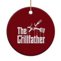 Funny BBQ Grilling Ceramic Ornament The Grillfather Vintage Father's Day - Wonder Print Shop