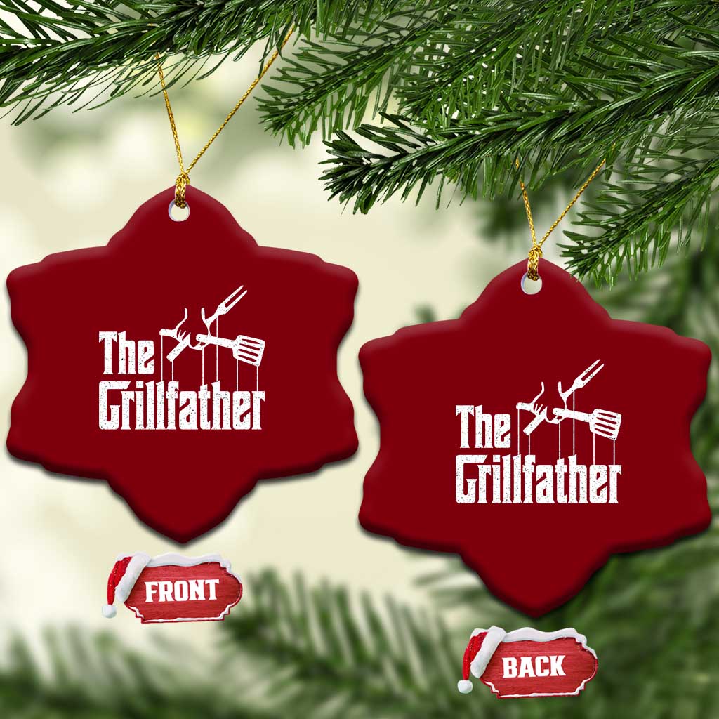 Funny BBQ Grilling Ceramic Ornament The Grillfather Vintage Father's Day - Wonder Print Shop