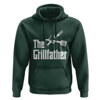 Funny BBQ Grilling Hoodie The Grillfather Vintage Father's Day
