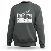 Funny BBQ Grilling Sweatshirt The Grillfather Vintage Father's Day