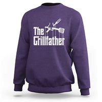 Funny BBQ Grilling Sweatshirt The Grillfather Vintage Father's Day