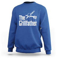 Funny BBQ Grilling Sweatshirt The Grillfather Vintage Father's Day