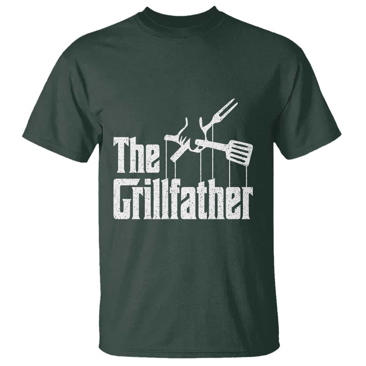 Funny BBQ Grilling T Shirt The Grillfather Vintage Father's Day