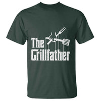 Funny BBQ Grilling T Shirt The Grillfather Vintage Father's Day