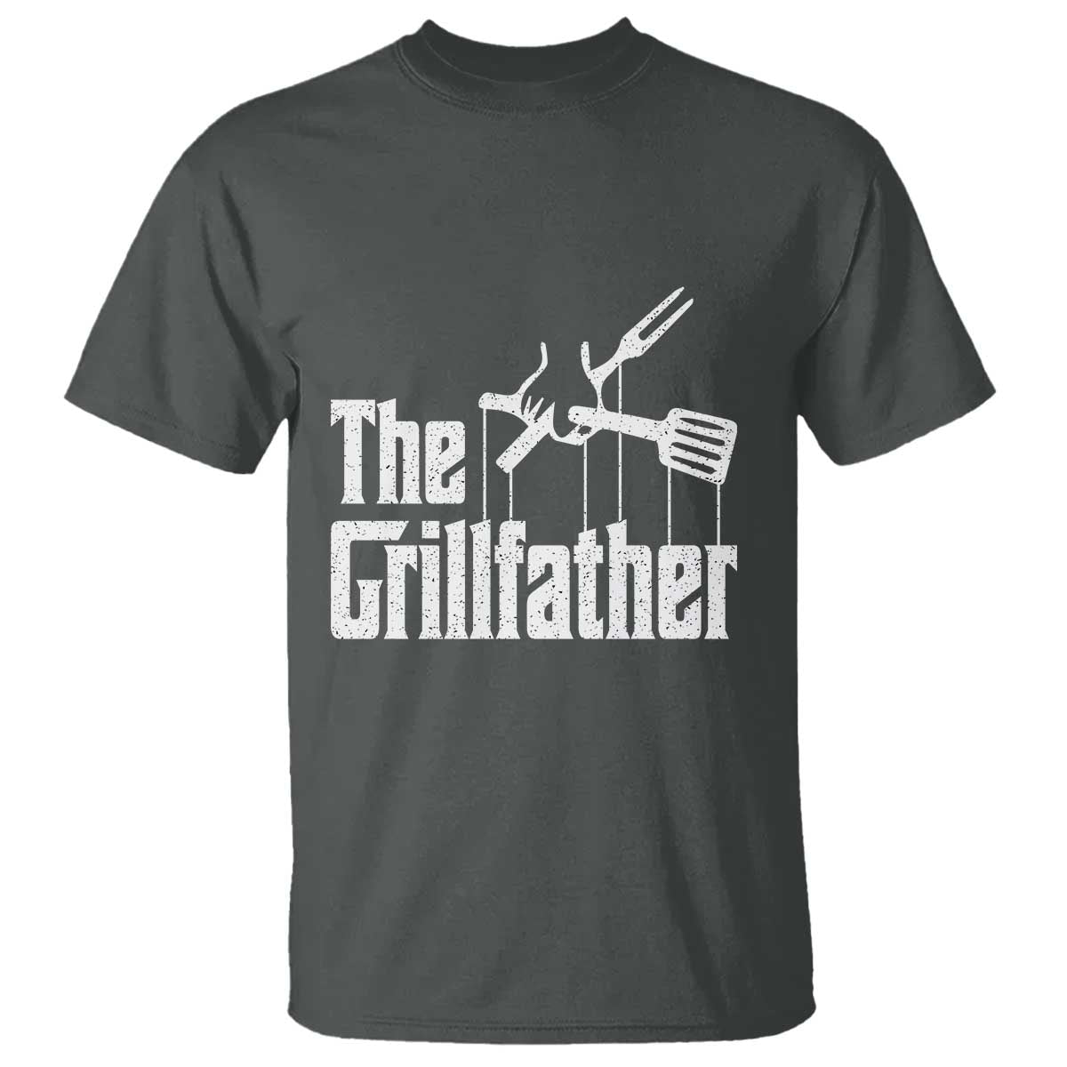 Funny BBQ Grilling T Shirt The Grillfather Vintage Father's Day
