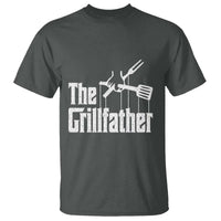 Funny BBQ Grilling T Shirt The Grillfather Vintage Father's Day