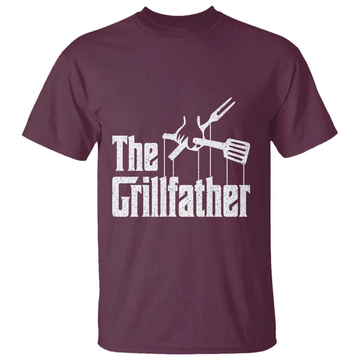 Funny BBQ Grilling T Shirt The Grillfather Vintage Father's Day