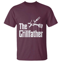 Funny BBQ Grilling T Shirt The Grillfather Vintage Father's Day