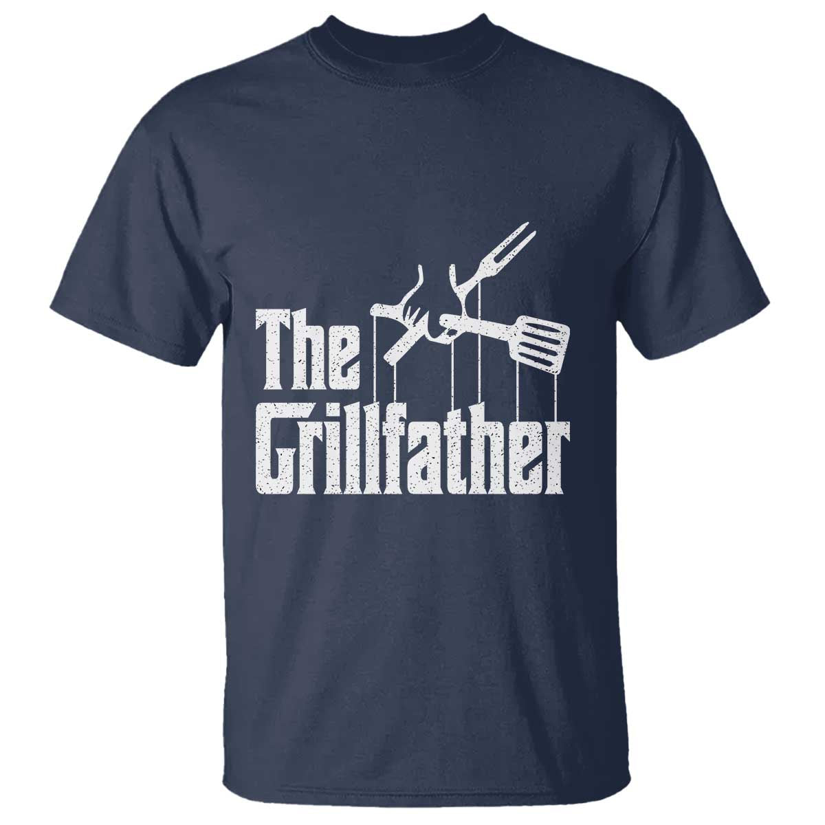 Funny BBQ Grilling T Shirt The Grillfather Vintage Father's Day