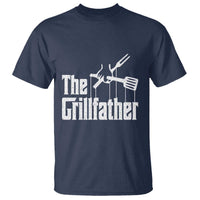 Funny BBQ Grilling T Shirt The Grillfather Vintage Father's Day