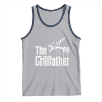 Funny BBQ Grilling Tank Top The Grillfather Vintage Father's Day